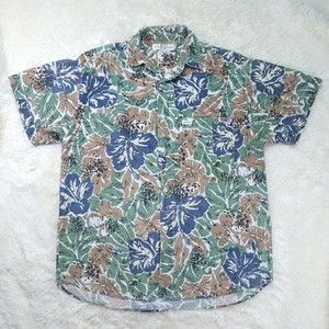 Vintage GUESS Hawaiian Button Georges Marciano Cotton Mens Shirt Size L